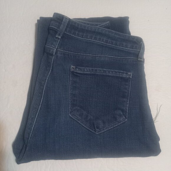 L'AGENCE Women's High Rise Wanda Crop Wide Leg Raw Hem Jeans 27 - Picture 1 of 8